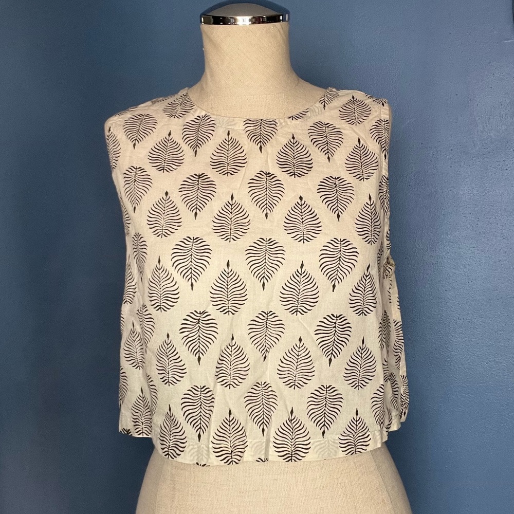 Lead block print crop top